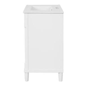 English Elm 30" Bathroom Vanity with Sink — Freestanding Modern Cabinet with Soft-Close Door, 2 Deep Drawers, Durable Basin White N710P288938K