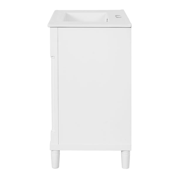 English Elm 30" Bathroom Vanity with Sink — Freestanding Modern Cabinet with Soft-Close Door, 2 Deep Drawers, Durable Basin White N710P288938K