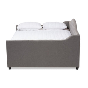 Baxton Studio Baxton Studio Eliza Chic Grey Upholstered Daybed with Trundle – Modern Design for Stylish Spaces CF8940-Grey-Daybed-Q/T