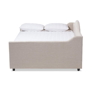 Baxton Studio Baxton Studio Eliza Modern Light Beige Upholstered Queen Daybed with Trundle for Stylish Spaces CF8940-Light Beige-Daybed-Q/T