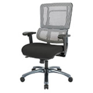 OSP Home Furnishings Vertical Mesh Back Ergonomic Manager Chair with Lumbar Support and Titanium Rolling Base 99667T-3M