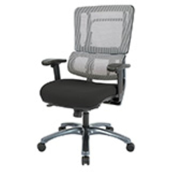 OSP Home Furnishings Vertical Mesh Back Ergonomic Manager Chair with Lumbar Support and Titanium Rolling Base 99667T-3M