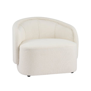 English Elm Amanda Sculptural Boucle Accent Chair Plush Cream Upholstery for Modern Living Spaces N767P381615B