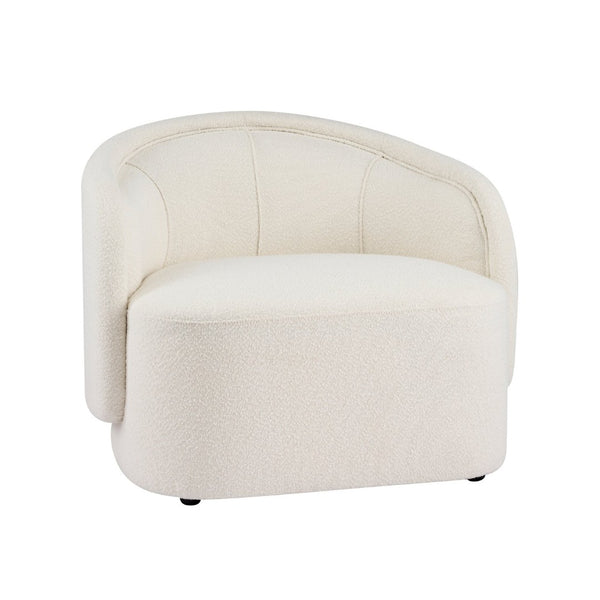 English Elm Amanda Sculptural Boucle Accent Chair Plush Cream Upholstery for Modern Living Spaces N767P381615B