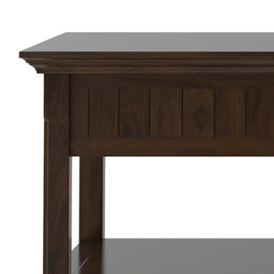 English Elm Acadian Handcrafted Lift Top Coffee Table with Storage - Brunette Brown Solid Wood, Transitional Elegance B136P203460