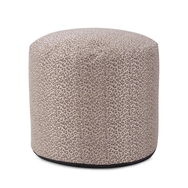 Howard Elliott Round Tall Pouf – Bold Lynx Print Polyester For Modern Style And Unique Home Décor Appeal Brown 100% Polyester 872-1284-howard-elliott