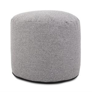 Howard Elliott Round Tall Panama Collection Pouf - Soft Fabric In Neutral Tones For Chic Comfort & Stylish Decor Gray 100% Polyester 872-1285-howard-elliott