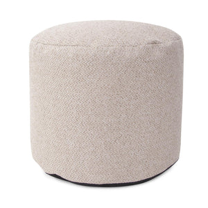 Howard Elliott Round Tall Panama Collection Pouf - Soft Fabric In Neutral Tones For Chic Comfort & Stylish Decor Brown 100% Polyester 872-1286-howard-elliott