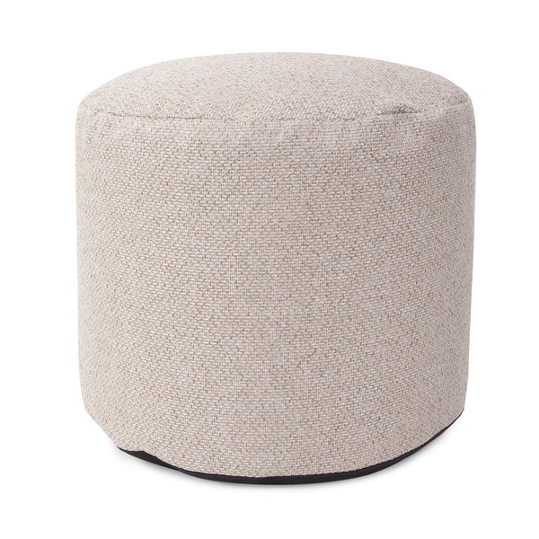 Howard Elliott Round Tall Panama Collection Pouf - Soft Fabric In Neutral Tones For Chic Comfort & Stylish Decor Brown 100% Polyester 872-1286-howard-elliott