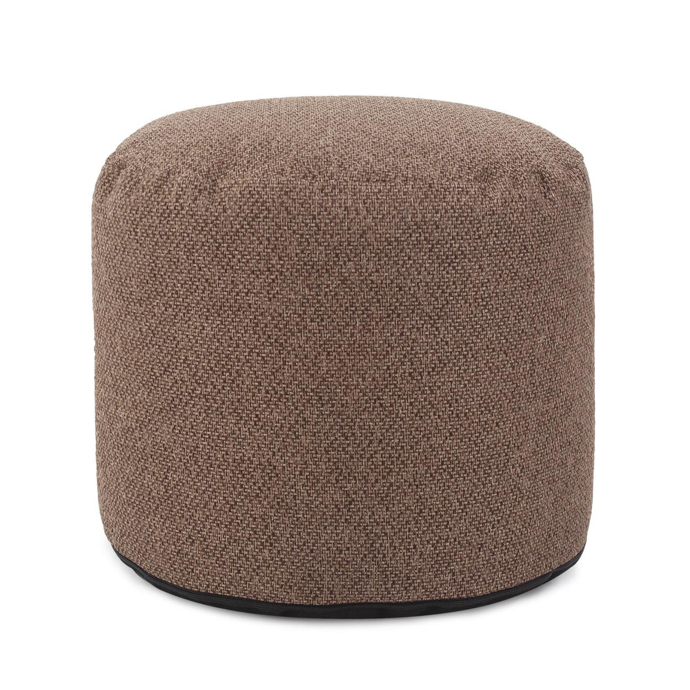 Howard Elliott Round Tall Panama Collection Pouf - Soft Fabric In Neutral Tones For Chic Comfort & Stylish Decor Pink 100% Polyester 872-1289-howard-elliott