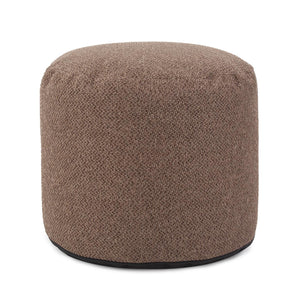Howard Elliott Round Tall Panama Collection Pouf - Soft Fabric In Neutral Tones For Chic Comfort & Stylish Decor Brown 100% Polyester 872-1288-howard-elliott