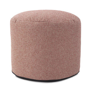 Howard Elliott Round Tall Panama Collection Pouf - Soft Fabric In Neutral Tones For Chic Comfort & Stylish Decor Pink 100% Polyester 872-1289-howard-elliott