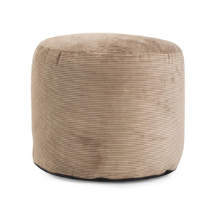 Howard Elliott Pouf Luxurious Faux Fur Accent Piece With Ribbed Design – Comfort And Style For Any Space Brown 88% Poly,12% Nylon 872-1347-howard-elliott
