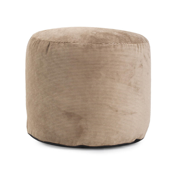 Howard Elliott Pouf Luxurious Faux Fur Accent Piece With Ribbed Design – Comfort And Style For Any Space Brown 88% Poly,12% Nylon 872-1347-howard-elliott
