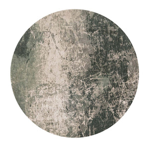 Louis de Poortere Mad Men Cracks Collection Textured Area Rug Geological Motif for Modern Living Spaces Dark Pine 9'6 x 9'6 120126