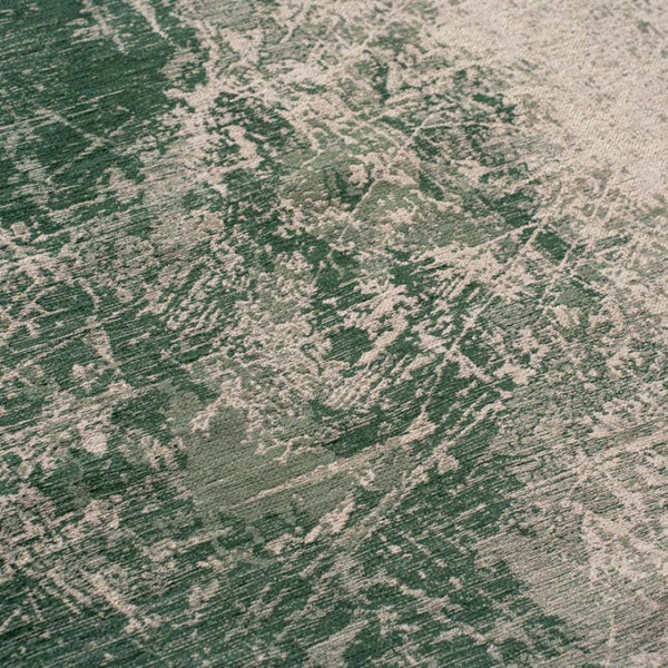 Louis de Poortere Mad Men Cracks Collection Textured Area Rug Geological Motif for Modern Living Spaces Dark Pine 9'6 x 9'6 120126