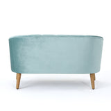 Christopher Knight Home® - Noble House - Amaia Mid-Century Modern Velvet Sofa With Seashell Backrest