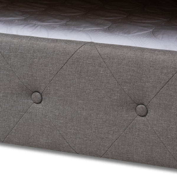 Baxton Studio Baxton Studio Alena Modern Grey Fabric Daybed with Twin Trundle - Elegant, Versatile & Functional CF8825-Grey-Daybed-F/T