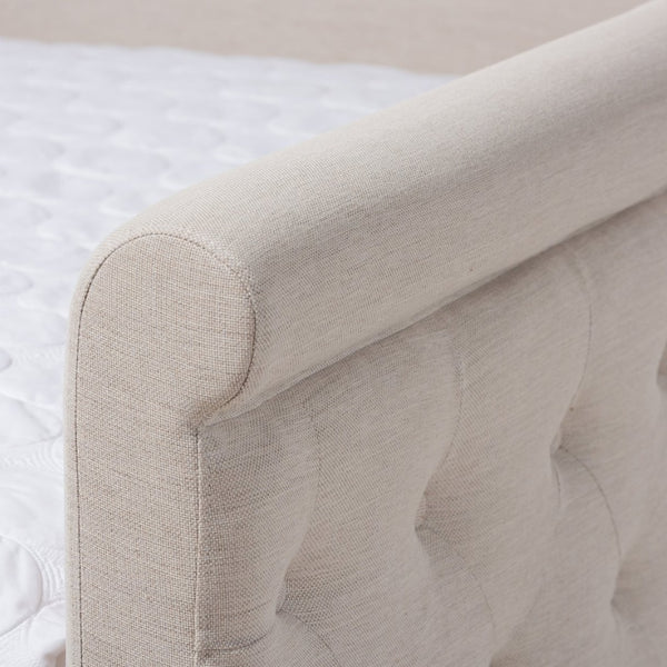 Baxton Studio Baxton Studio Alena Elegant Light Beige Upholstered Daybed with Pull-Out Trundle for Stylish Spaces CF8825-Light Beige-Daybed-Q/T