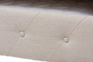 Baxton Studio Baxton Studio Alena Elegant Light Beige Upholstered Daybed with Pull-Out Trundle for Stylish Spaces CF8825-Light Beige-Daybed-Q/T