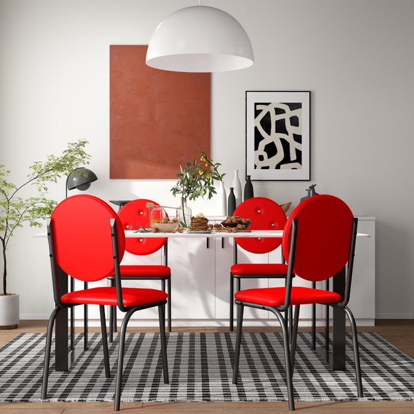 English Elm 4-piece Faux Leather Counter Stools Waterproof Upholstered Metal Frame Kitchen Set D665099244