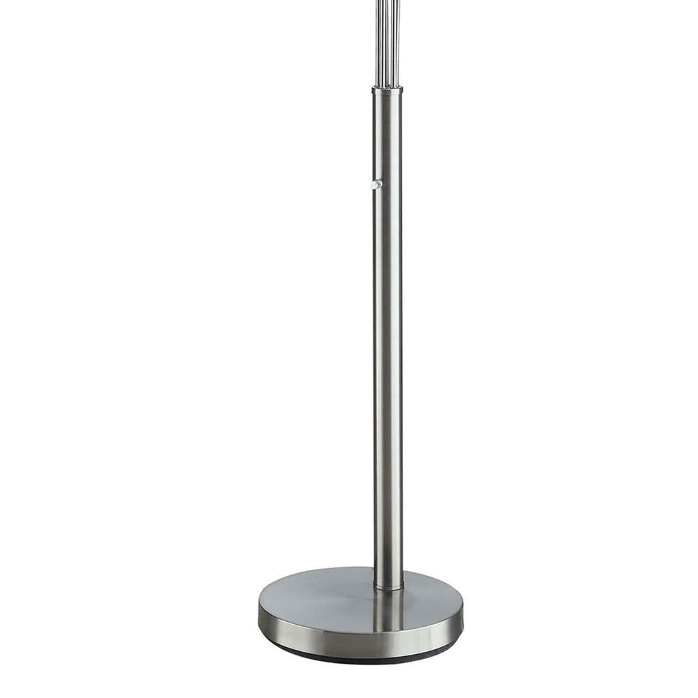 English Elm 5 Arm Chrome Arc Floor Lamp with Drum Shades Mid Century Living Room Light B056P416913