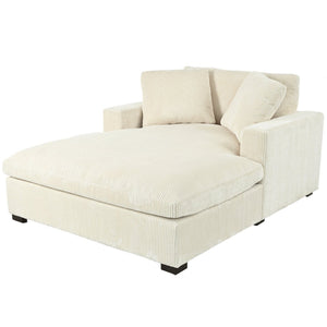 English Elm Mirod Oversized Chaise Lounge with Birch Legs Pillow Back Polyester Upholstered Seating N760P196662A