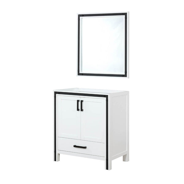 English Elm White Bath Vanity Set With Mirror - 30" W X 22" D, Classic Design & Ample Storage For Bathrooms B2731S00536-GIGA