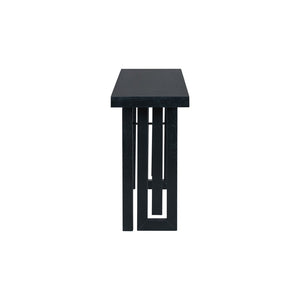 English Elm U_Style Oak Veneer Console Table With Curved Sides - Chic Minimalist Design For Entryways & Living Rooms N711P241282B-GIGA