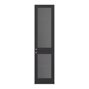 English Elm Surry Tall Bookcase with Fluted Doors Five Shelves Dark Wengue Modern Storage B097P481230