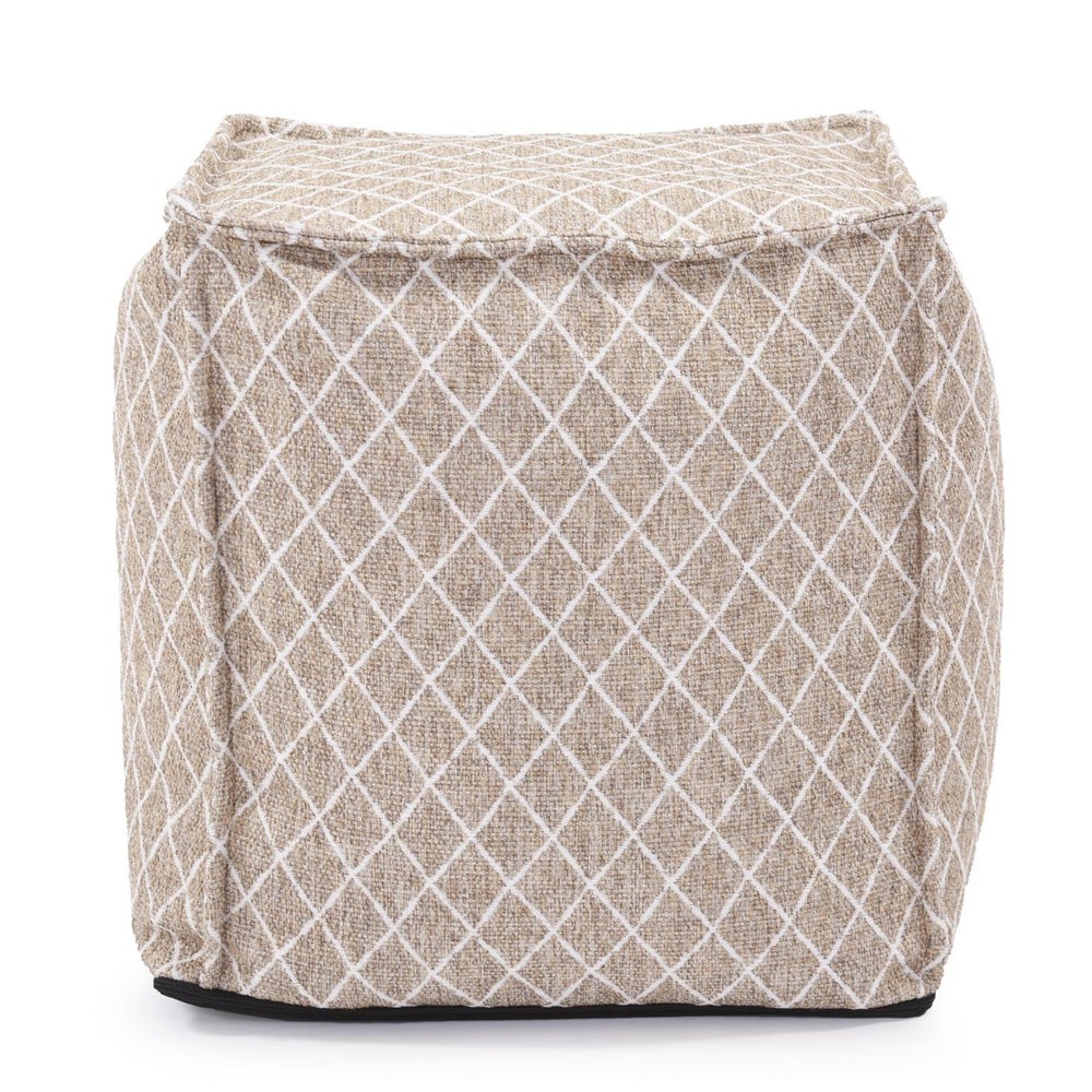 Howard Elliott Square Pouf – Elegant Overstuffed Ottoman With Removable Cover, Ideal For Extra Seating & Comfort Brown 100% Polyester 873-1133-howard-elliott