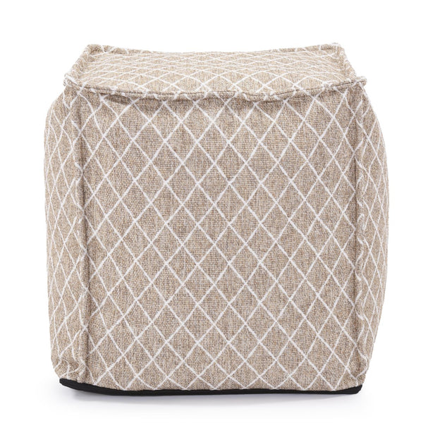 Howard Elliott Square Pouf – Elegant Overstuffed Ottoman With Removable Cover, Ideal For Extra Seating & Comfort Brown 100% Polyester 873-1133-howard-elliott