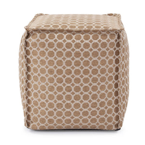 Howard Elliott Square Pouf Ottoman – Versatile Footrest Or Extra Seating With Overstuffed Comfort & Easy Care Cover Gold 100% Polyester 873-1139-howard-elliott