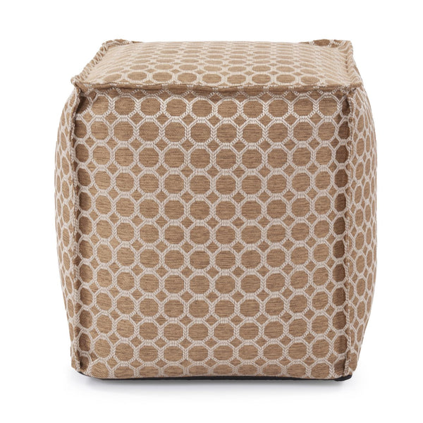 Howard Elliott Square Pouf Ottoman – Versatile Footrest Or Extra Seating With Overstuffed Comfort & Easy Care Cover Gold 100% Polyester 873-1139-howard-elliott