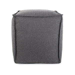 Howard Elliott Square Pouf Ottoman – Versatile Footrest Or Extra Seating With Overstuffed Comfort & Easy Care Cover Gray 100% Polyester 873-1264-howard-elliott