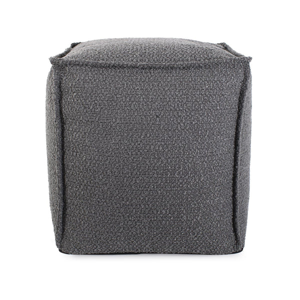 Howard Elliott Square Pouf Ottoman – Versatile Footrest Or Extra Seating With Overstuffed Comfort & Easy Care Cover Gray 100% Polyester 873-1264-howard-elliott