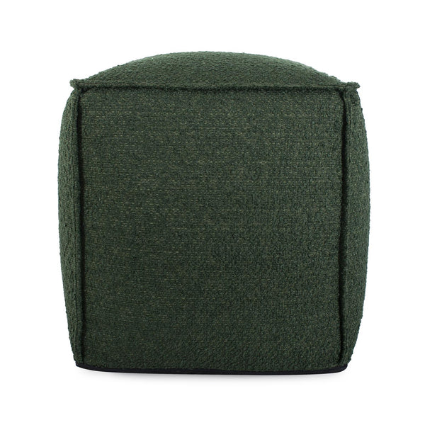 Howard Elliott Square Pouf Ottoman – Versatile Footrest Or Extra Seating With Overstuffed Comfort & Easy Care Cover Green 100% Polyester 873-1265-howard-elliott