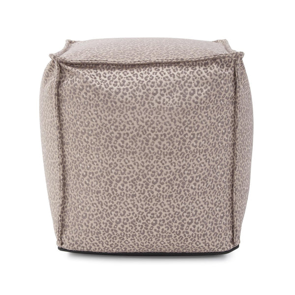 Howard Elliott Square Pouf Ottoman – Versatile Footrest Or Extra Seating With Overstuffed Comfort & Easy Care Cover Brown 100% Polyester 873-1284-howard-elliott