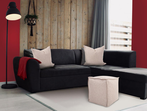 Howard Elliott Square Pouf Ottoman – Versatile Footrest Or Extra Seating With Overstuffed Comfort & Easy Care Cover Brown 100% Polyester 873-1286-howard-elliott