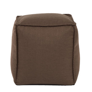Howard Elliott Square Pouf Ottoman – Versatile Footrest Or Extra Seating With Overstuffed Comfort & Easy Care Cover Brown 100% Polyester 873-202-howard-elliott