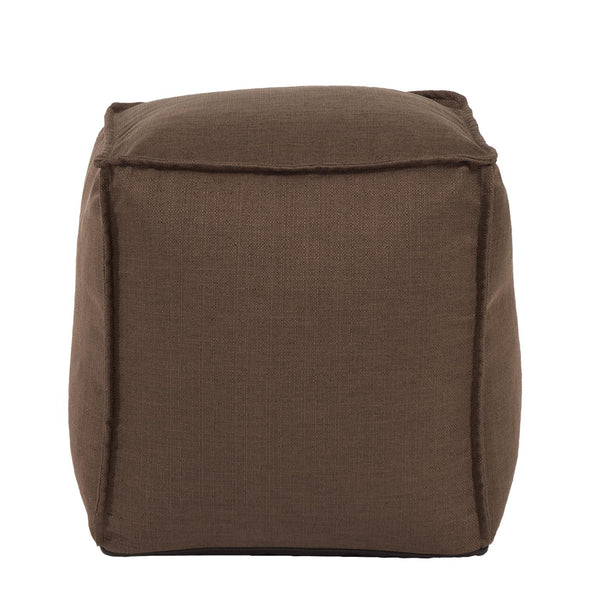 Howard Elliott Square Pouf Ottoman – Versatile Footrest Or Extra Seating With Overstuffed Comfort & Easy Care Cover Brown 100% Polyester 873-202-howard-elliott