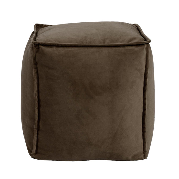 Howard Elliott Square Pouf Ottoman – Versatile Footrest Or Extra Seating With Overstuffed Comfort & Easy Care Cover Brown 100% Polyester 873-220-howard-elliott