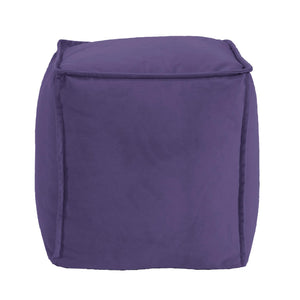 Howard Elliott Square Pouf Ottoman – Versatile Footrest Or Extra Seating With Overstuffed Comfort & Easy Care Cover Purple 100% Polyester 873-223-howard-elliott