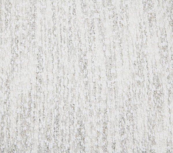 English Elm Contemporary Sculpted Barrel-Back Arm Chair with Smooth Casters, Neutral Textured Upholstery, Stylish Accent Seating White 38 L x 37 W x 29 H B2741P401980