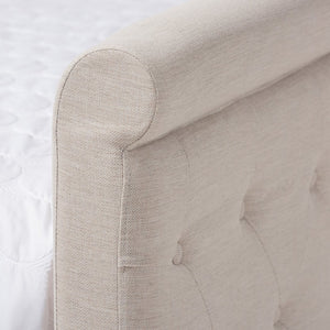 Baxton Studio Baxton Studio Amaya Light Beige Fabric Queen Daybed - Modern Elegance for Guest Rooms & Cozy Spaces CF8825-C-Light Beige-Daybed-Q