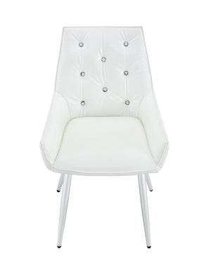 English Elm Crocodile Textured Pu Leather Accent Chair Diamond Tufted with Chrome Metal Legs W3493P456345