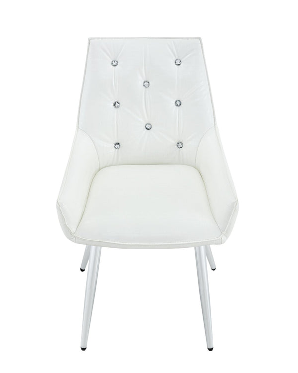 English Elm Crocodile Textured Pu Leather Accent Chair Diamond Tufted with Chrome Metal Legs W3493P456345