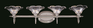 Framburg 4-light Elegant Sconce With Crystal Shades For Stunning Light Reflections - Handcrafted In Usa Polished Silver Metal 8734 Ps