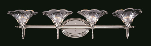 Framburg 4-light Elegant Sconce With Crystal Shades For Stunning Light Reflections - Handcrafted In Usa Polished Silver Metal 8734 Ps