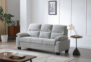 English Elm Summerton Plush Chenille Sofa with Pillow-Top Arms, Foam-Encased Coil Support, Removable Backrest Gray 31 L x 77 W x 15 H B078P349529